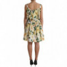 Miniabito in cotone con stampa floreale giallo - IT46-XL