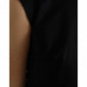 Mini abito a trapezio in cotone nero con logo DG - IT40-S