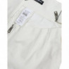 Pantaloni affusolati in vita ritagliata in cotone bianco nero - IT40-S
