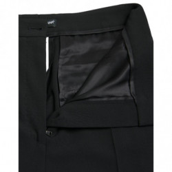 Pantaloni affusolati a vita alta in lana nera - IT40-S