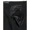 Pantaloni affusolati cropped a vita alta in lana nera - IT42-M
