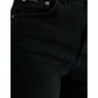 Jeans in denim strappato a vita alta in cotone nero - IT40-S