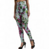 Pantaloni leggings a vita alta floreale multicolor - IT40-S