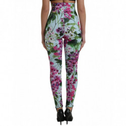 Pantaloni leggings a vita alta floreale multicolor - IT40-S