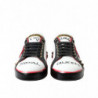 Scarpe da donna sneakers Portofino cristalli bianchi rossi - EU36.5