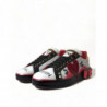 Scarpe da donna sneakers Portofino cristalli bianchi rossi - EU36.5