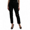 Jeans in denim strappato a vita alta in cotone nero - IT40-S