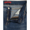 Jeans skinny in denim a vita media lavati blu scuro - IT40-S