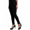 Jeans skinny in denim a vita media in cotone nero - IT42-M