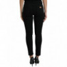 Jeans skinny in denim a vita media in cotone nero - IT42-M