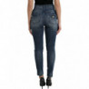 Jeans skinny in denim GRACE effetto invecchiato blu scuro - IT40-S