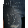Jeans skinny in denim GRACE effetto invecchiato blu scuro - IT40-S