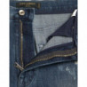 Jeans skinny in denim GRACE effetto invecchiato blu scuro - IT40-S