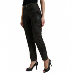 Jeans FIDANZATO in denim di cotone a vita media marrone - IT40-S