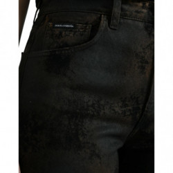 Jeans FIDANZATO in denim di cotone a vita media marrone - IT40-S