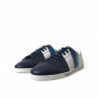 Scarpe da ginnastica basse in pelle bianca blu - EU42.5/US9.5