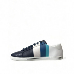 Scarpe da ginnastica basse in pelle bianca blu - EU42.5/US9.5