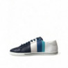Scarpe da ginnastica basse in pelle bianca blu - EU42.5/US9.5