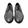 Scarpe eleganti derby da uomo stringate paillettes argento - EU39/US6