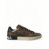Scarpe da ginnastica da uomo logo Portofino pelle color bronzo - EU