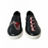 Scarpe da ginnastica da uomo slip-on impreziosite toppa nera - EU42