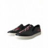 Scarpe da ginnastica da uomo slip-on impreziosite toppa nera - EU42