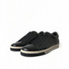 Scarpe da ginnastica casual da uomo pelle esotica coccodrillo nero