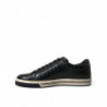 Scarpe da ginnastica casual da uomo pelle esotica coccodrillo nero