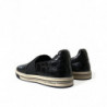 Scarpe da ginnastica in pelle esotica di coccodrillo nero - EU42/US9