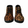 Scarpe da ginnastica in pelle di cavallino leopardo marrone - EU40/US7