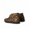 Scarpe da ginnastica in pelle di cavallino leopardo marrone - EU40/US7