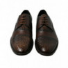 Scarpe eleganti Oxford stringate in pelle esotica marrone - EU41/US8