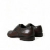 Scarpe eleganti Oxford stringate in pelle esotica marrone - EU41/US8