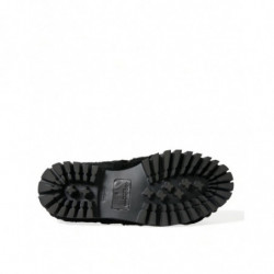 Scarpe eleganti con pantofole in pelle di pelliccia nera - EU41/US8