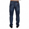 Jeans casual in denim di cotone lavato blu - IT52 - L