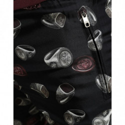 Pantaloni da jogging in seta con anello nero - IT50 - L
