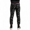 Pantaloni da jogging in seta con anello nero - IT52 - XL