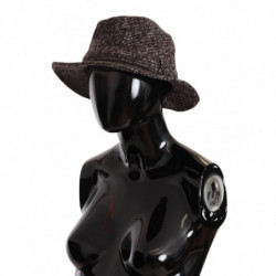 Cappello in tweed testurizzato misto grigio melange - 57 CM-S