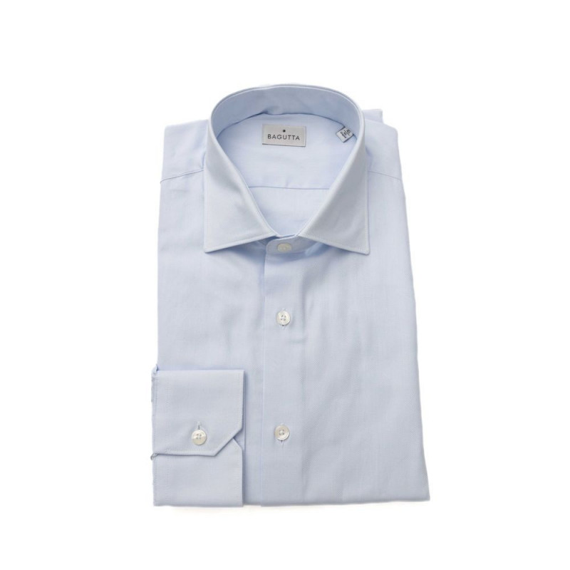 Camicia in cotone azzurro - 4XL
