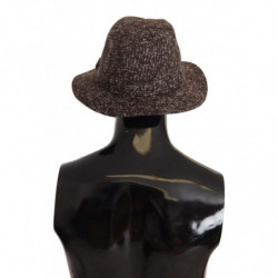Cappello in tweed testurizzato misto grigio melange - 58 CM-M
