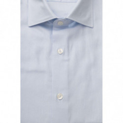 Camicia in cotone azzurro - 4XL