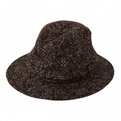 Cappello in tweed testurizzato misto grigio melange - 58 CM-M