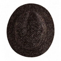 Cappello in tweed testurizzato misto grigio melange - 58 CM-M