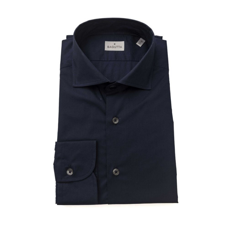 Camicia in cotone blu - 4XL