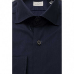 Camicia in cotone blu - 4XL