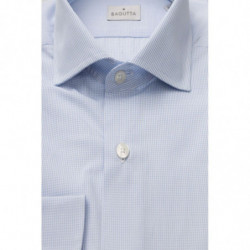 Camicia in cotone azzurro - 4XL