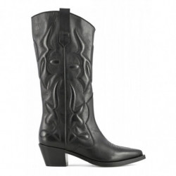 Stivale in pelle nera -...