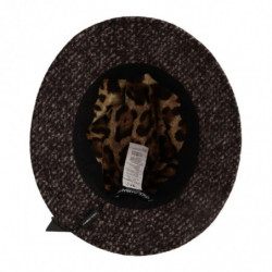 Cappello in tweed testurizzato misto grigio melange - 59 CM-L