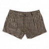 Pantaloncini in lino di cotone a pois bianchi neri - IT48 - M
