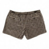 Pantaloncini in lino di cotone a pois bianchi neri - IT48 - M
